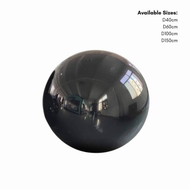 Inflatable Ornament Ball - Mirror - Black Inflatable Ornament Ball - Mirror - Black