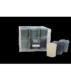 Candle Set - Trio - Blue/Green/White - 9pcs
