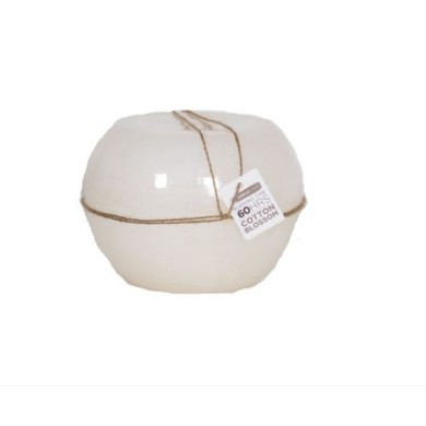 Candle Ball - Cotton Blossom - White - 6x4.5cm