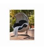 Hanging egg chair SPARGI - light grey - 106x105x196cm Hanging egg chair SPARGI - light grey - 106x105x196cm