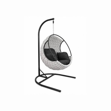Hanging egg chair SPARGI - light grey - 106x105x196cm Hanging egg chair SPARGI - light grey - 106x105x196cm
