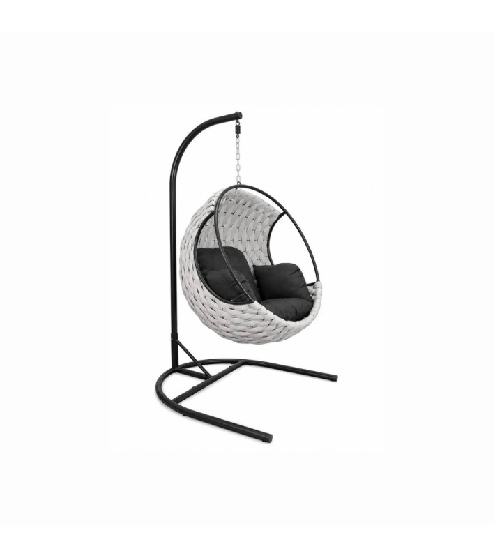 Hanging egg chair SPARGI - light grey - 106x105x196cm Hanging egg chair SPARGI - light grey - 106x105x196cm
