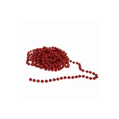 Decorative Pearl Garland - Red - 5m