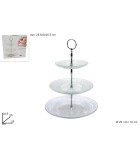 Serving Plate - 3 Levels - Transparent - 25x25xH34.5cm