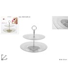 Serving Plate - 2 Levels - Transparent - 29x29xH25cm