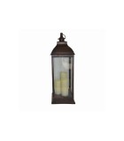 Lantern Black Copper Effect with 3 Candles - 71cm Lantern Black Copper Effect with 3 Candles - 71cm
