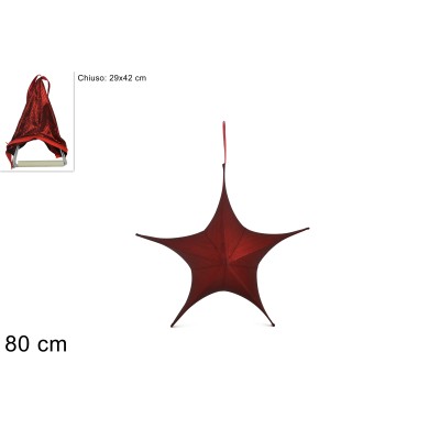 Decorative Hanging Star - Laminated - Red - 80cm Decorative Hanging Star - Laminated - Red - 80cm