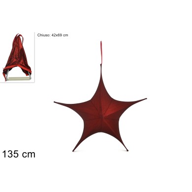 Decorative Hanging Star - Laminated - Red - 135cm Decorative Hanging Star - Laminated - Red - 135cm