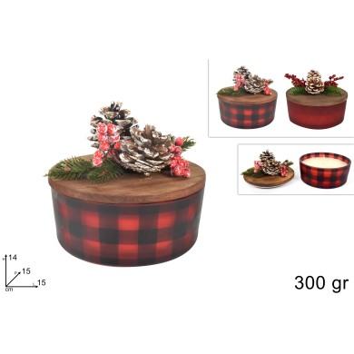 Candle with Lid - Vela - Red - 15x15xH14cm (2 desings) Candle with Lid - Vela - Red - 15x15xH14cm (2 desings)