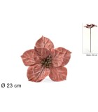 Decorative Flower Stem - Pink Velvet 50cm
