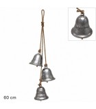 Metal Bell Hanging Ornament Set - Silver - 3 Bells Metal Bell Hanging Ornament Set - Silver - 3 Bells