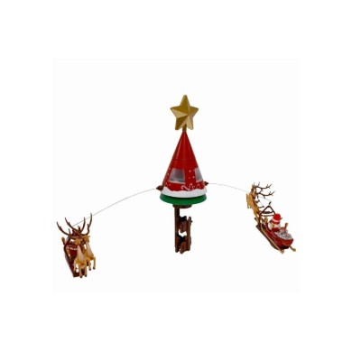Tree Topper Santa Sleigh with Movement, Light & Music USB - 75 x 42cm Tree Topper Santa Sleigh with Movement, Light & Music USB - 75 x 42cm