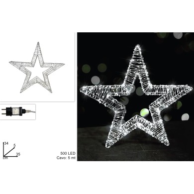 Φωτιζόμενο Αστέρι 3D - Ψυχρό Λευκό - 35xΥ34εκ (500LED) Φωτιζόμενο Αστέρι 3D - Ψυχρό Λευκό - 35xΥ34εκ (500LED)