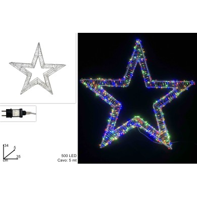 Φωτιζόμενο Αστέρι 3D - Πολύχρομο - 35xΥ34εκ (500LED) Φωτιζόμενο Αστέρι 3D - Πολύχρομο - 35xΥ34εκ (500LED)