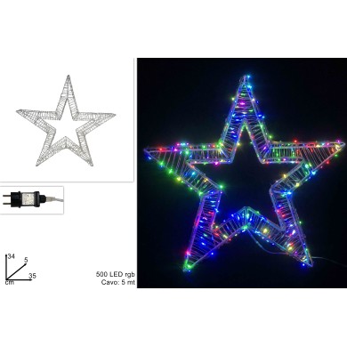 Φωτιζόμενο Αστέρι 3D - Πολύχρομο - 35xΥ34εκ - 500LED (RGB) Φωτιζόμενο Αστέρι 3D - Πολύχρομο - 35xΥ34εκ - 500LED (RGB)