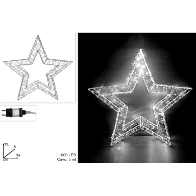 Φωτιζόμενο Αστέρι 3D - Ψυχρό Λευκό - 76xΥ73εκ (1000LED) Φωτιζόμενο Αστέρι 3D - Ψυχρό Λευκό - 76xΥ73εκ (1000LED)