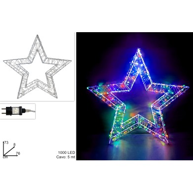Φωτιζόμενο Αστέρι 3D - Πολύχρομο - 76xΥ73εκ (1000LED) Φωτιζόμενο Αστέρι 3D - Πολύχρομο - 76xΥ73εκ (1000LED)