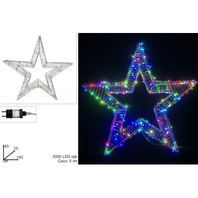 Φωτιζόμενο Αστέρι 3D - Πολύχρωμο - 100xΥ93εκ - 2000LED (RGB) Φωτιζόμενο Αστέρι 3D - Πολύχρωμο - 100xΥ93εκ - 2000LED (RGB)