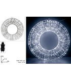 Φωτιζόμενο Στεφάνι 3D - Ψυχρό Λευκό - Δ50εκ. - 1250 LED (RGB)