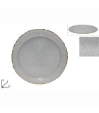 Glass Plate with Gold Rim - 33cm Glass Plate with Gold Rim - 33cm