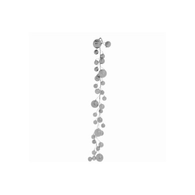 Artificial Garland with 31 Balls - Silver - 210cm Artificial Garland with 31 Balls - Silver - 210cm