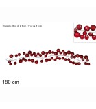 Artificial Garland with 55 Balls - Red - 180cm Artificial Garland with 55 Balls - Red - 180cm