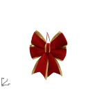 Decorative Velvet Bow - Red/Gold - 40xH56cm Decorative Velvet Bow - Red/Gold - 40xH56cm