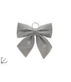 Decorative Bow - Striped silver - 44xH44cm