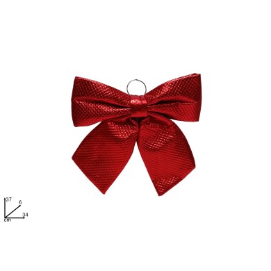 Decorative Bow - Laminated - Red - 34xH37cm Decorative Bow - Laminated - Red - 34xH37cm