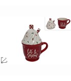 Ceramic Jar with Candy Decoration - 26cm Ceramic Jar with Candy Decoration - 26cm