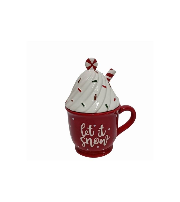 Ceramic Jar with Candy Decoration - 26cm Ceramic Jar with Candy Decoration - 26cm