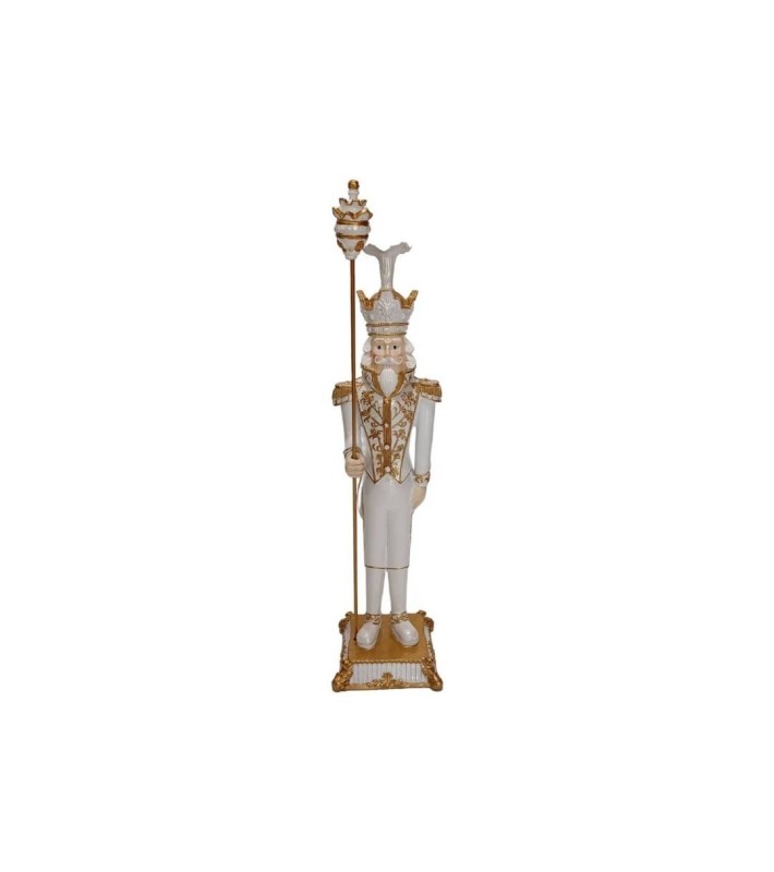 Nutcracker Soldier White & Gold - 65cm Nutcracker Soldier White & Gold - 65cm