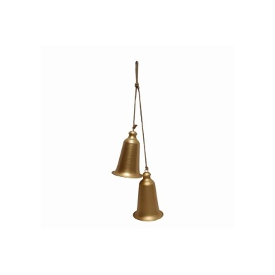 Metal Hanging Bells Decoration - Gold - 13x19.5cm Metal Hanging Bells Decoration - Gold - 13x19.5cm
