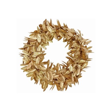 Door Hanging Decoration Glitter Leaves - Gold - 40cm Door Hanging Decoration Glitter Leaves - Gold - 40cm