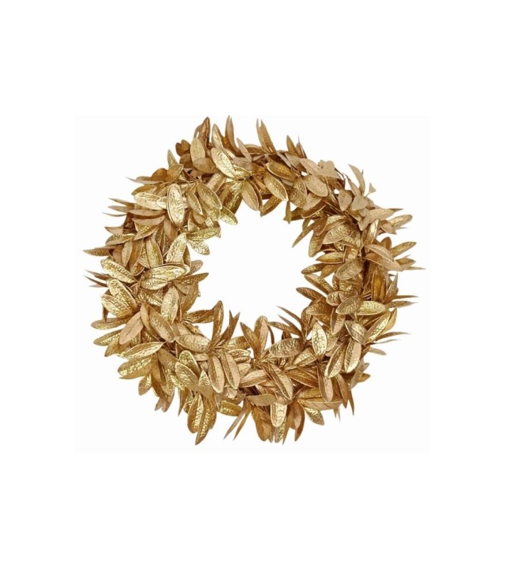 Door Hanging Decoration Glitter Leaves - Gold - 40cm Door Hanging Decoration Glitter Leaves - Gold - 40cm