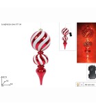 Hanging Decoration – Twinkle - Red/White – 14x14xH42.5cm - LED