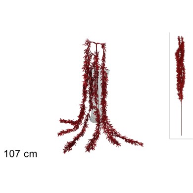 Decorative Hanging Branch - Pendora - Red - H107cm