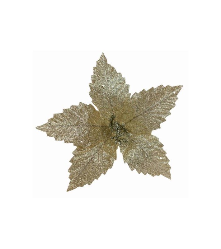 Artificial Glitter Flower Stem - Champagne Artificial Glitter Flower Stem - Champagne