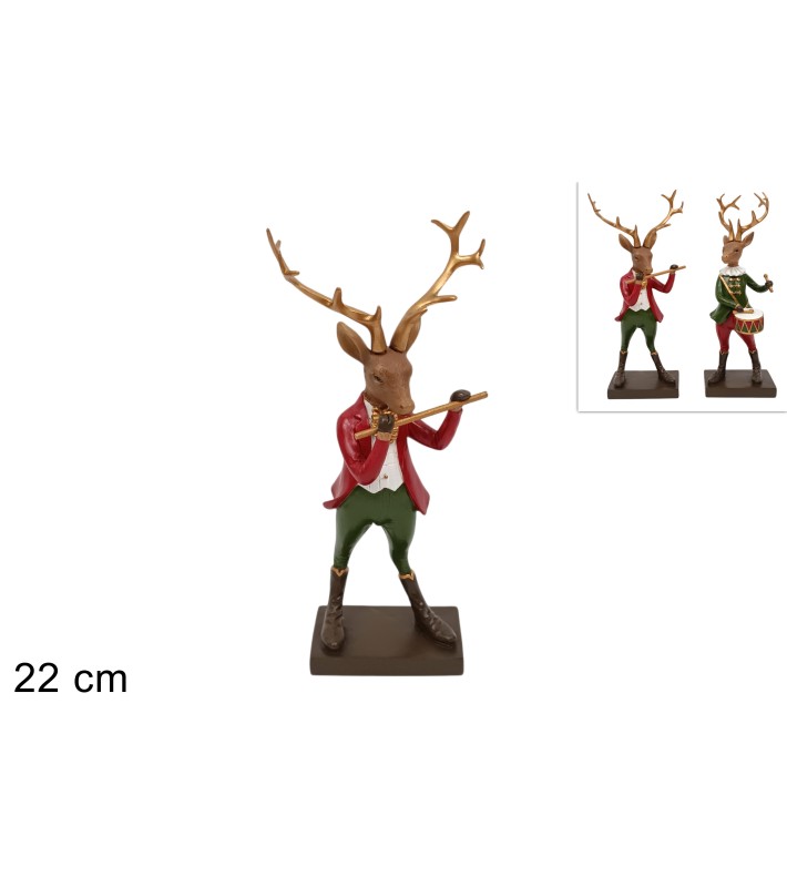 Decorative Reindeer - Red/Green – 22cm(2 Desing) Decorative Reindeer - Red/Green – 22cm(2 Desing)