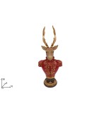 Decorative Reindeer - Glamour - Red/Brown - 15x8xH36cm