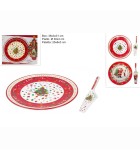 Christmas Plate with Spatula Set - 2 Designs - Ø30cm Christmas Plate with Spatula Set - 2 Designs - Ø30cm