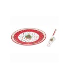 Christmas Plate with Spatula Set - 2 Designs - Ø30cm Christmas Plate with Spatula Set - 2 Designs - Ø30cm
