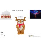 Projector - Reindeer – Brown – 9x6xH15.5cm – LED/Music