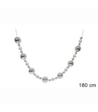 Artificial Garland Balls - Silver - 180cm Artificial Garland Balls - Silver - 180cm