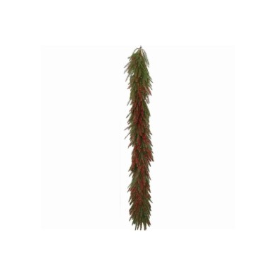 Artificial Garland Glitter - Red - 180cm Artificial Garland Glitter - Red - 180cm