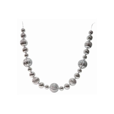 Artificial Garland Balls - Silver - 190cm Artificial Garland Balls - Silver - 190cm