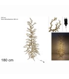 Christmas Tree Gold Glitter Pearls with Lights - 180cm Christmas Tree Gold Glitter Pearls with Lights - 180cm