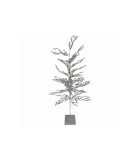 Christmas Tree Silver Glitter & Pearls with Lights - 120cm Christmas Tree Silver Glitter & Pearls with Lights - 120cm
