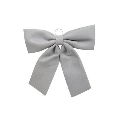 Decorative Glitter Bow - Silver - 60cm