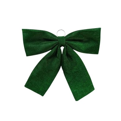 Decorative Glitter Bow - Green - 60cm